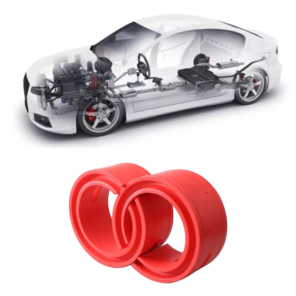 2 Pcs Car Spring Shock Absorber Flexible Rubber Bumper Shock Buffer Power Cushion Coil Spring Spacer C
