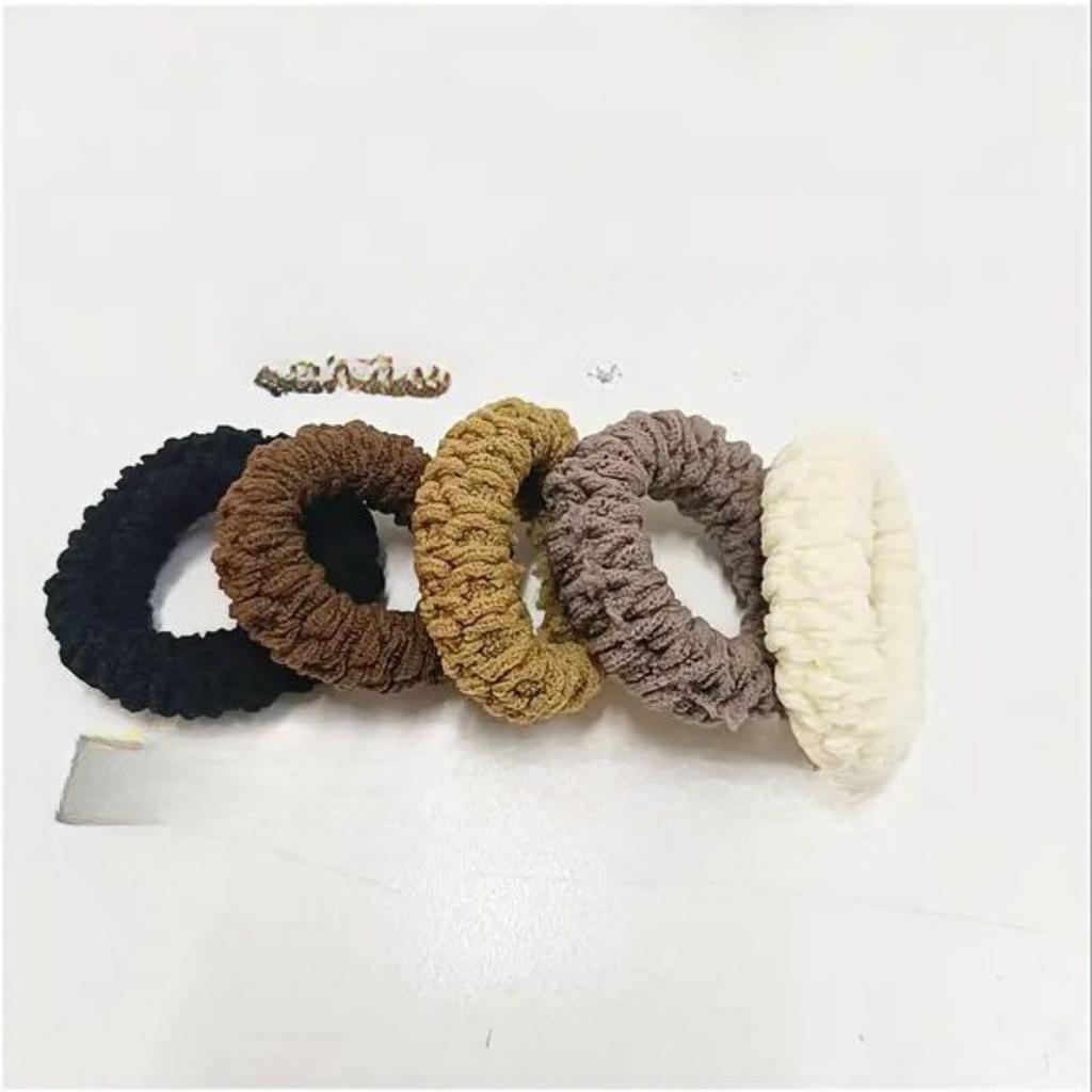 High Elasticity Thick Hair Band Set for Women - Elegant and Sweet Solid Color Pill Band, Soft and Not Tight Hairstyle, Suitable for Adults