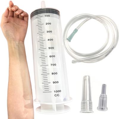 1000ml Large Syringe Set, for Scientific Laboratory, Liquid, Plant Irrigation, Ink, Aquarium Water Change, Large Animal Feeding Multi-functional