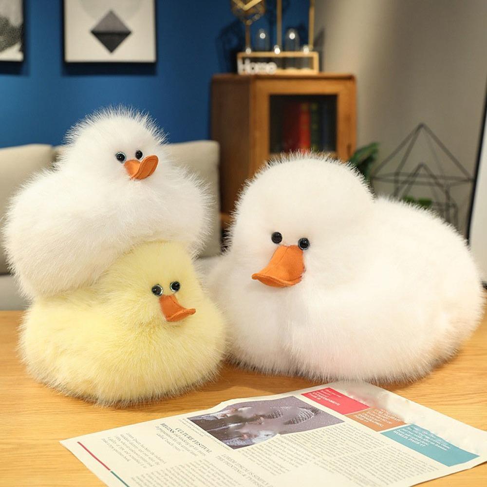 Furry Simulation Duck Plush Pillow Collection Duck Plush Doll Yellow Duck Plush Toy  Kids Gifts