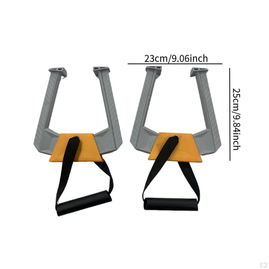 2 Pieces Portable Pull up Bar Fitness Equipment Multifunction Handles for Door Frame