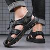 Sommer Herren Sandalen Herren Freizeitschuhe Outdoor Herren Ledersandalen für Herren Strandschuhe Römerschuhe Übergröße 48