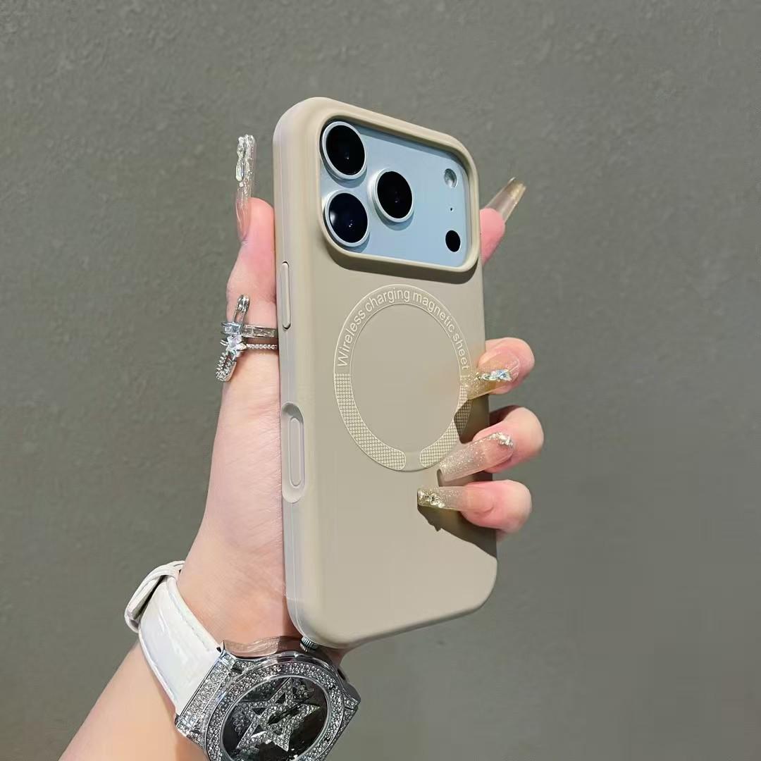 

Apple 17Pro Phone Case: MagSafe Magnetic, Pure Color Liquid Silicone, Anti-Fall iPhone16 Cover iPhone 16