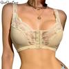Französische Spitze Dünner Push-Up-BH Vordere Schnalle Plus Size Keine Bügel Unterwäsche Atmungsaktiv
