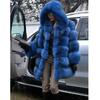 Winter Womens Faux Fur Coats Cozy Jacket Hooded Thicken Coat Overcoat Outwear