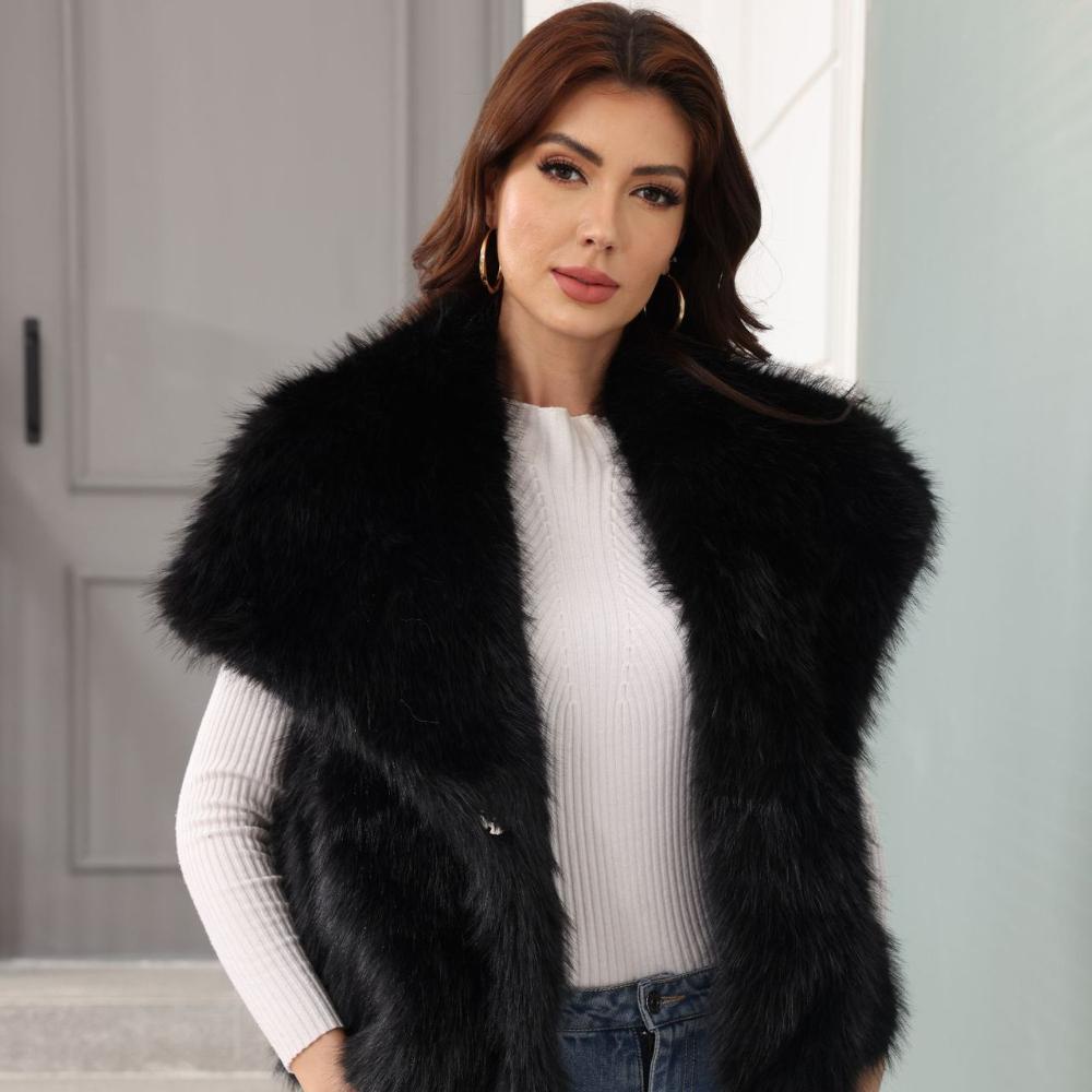 

2025 New Autumn and Winter Women s Clothing Vest Imitation Fur Jacket XXXL