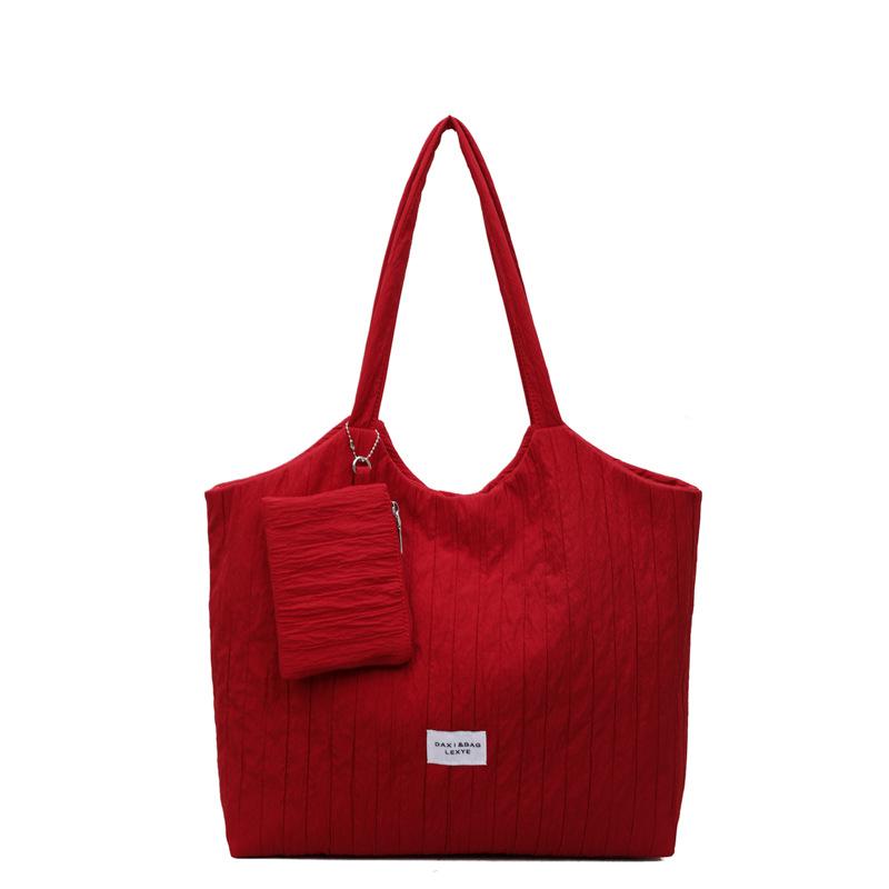 Canvas Bag Korean Lazy Style Underarm Bag Women's 2025 New Simple Casual Tote Bag Versatile Shoulder Bag