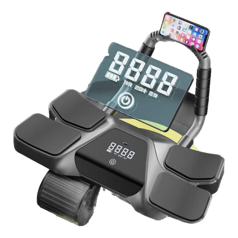 Smart Automatic Rebound 4-Wheel Ab Roller