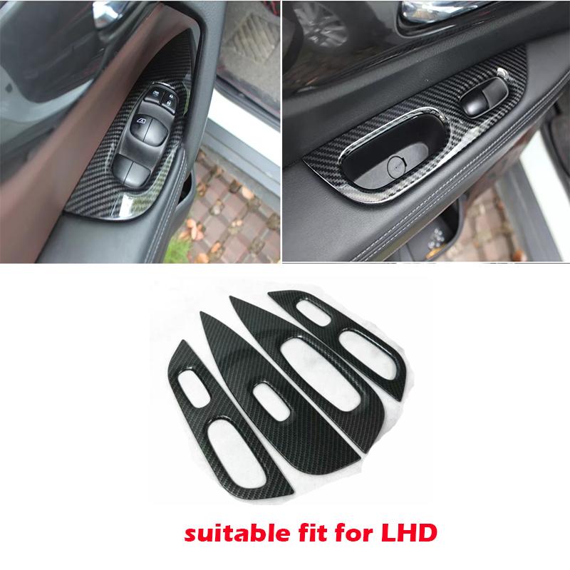 LHD RHD interior Accessories For Nissan X Trail T32 X-trail 2014- door armrest window button switch gear shift panle cover