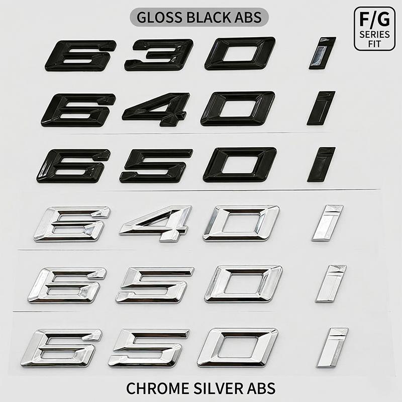 NEW 3D Glossy Black Chrome 630i 640i 650i Rear Trunk Emblem Letter Badge Sticker For BMW 6 Series F06 F12 F13 G32 Car Accessorie Ua2