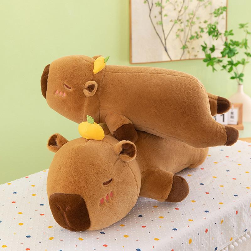 Capybara Lounge Plush Pillow Cozy Bedrest Companion Snuggle Sleep Toy Stuffed