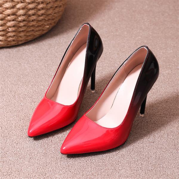 Fashion African Woman Shoe High Heels Pointed Toe 2025 Patent Leather Sexy Pump Work Dress Professional Burgundy Spikes Latest Beige Cro