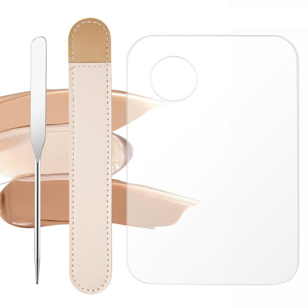 PU Cover Cosmetic Spatula Tool Makeup Spatula Korean Set Makeup Mixing Palettes Make Up Palette