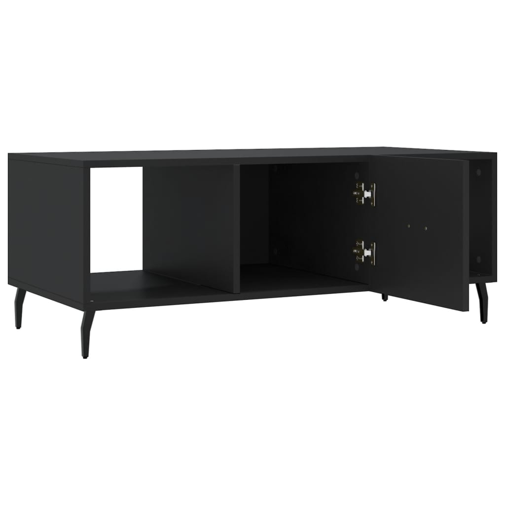 Vidaxl Coffee Table, Black, 102X50X40 Cm, Wood-Based Material