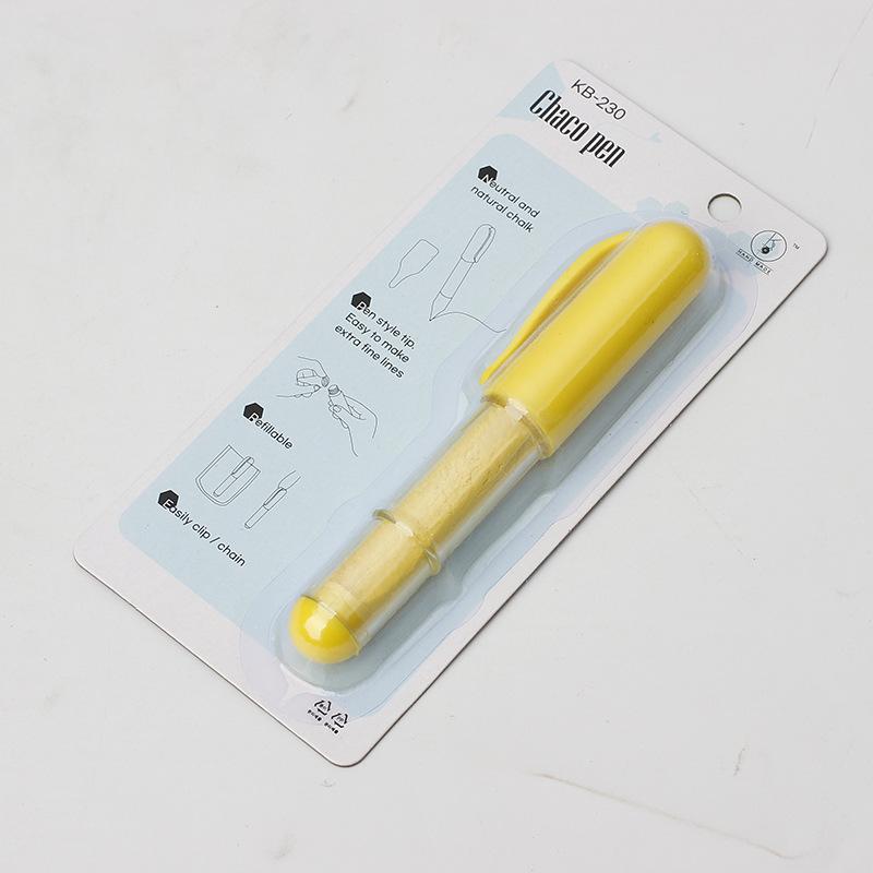 

Портативный мел в форме ручки, сменный стержень с колпачком, 1 шт., многоцветный мел для шитья и квилтинга на выбор жёлтый