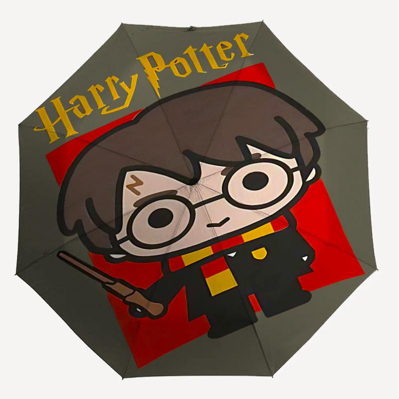 1PC Harry Potter Wizard Umbrella-8-Rib Reinforced, Automatic Open, Lightweight & Durable, Cute Fashion Accessory for Outdoor, D2688