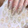 Luxurious 5D Nail Art Stickers Retro Shiny Finish Baroque Scepter Nail Art Decals Palace Style Crown