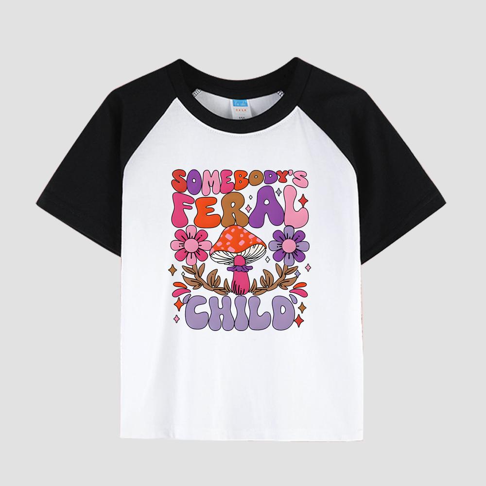 

Детская футболка с цветочным принтом, коротким рукавом, круглым вырезом, хлопковая ткань, повседневный стильный топ для девочек на лето 150cm