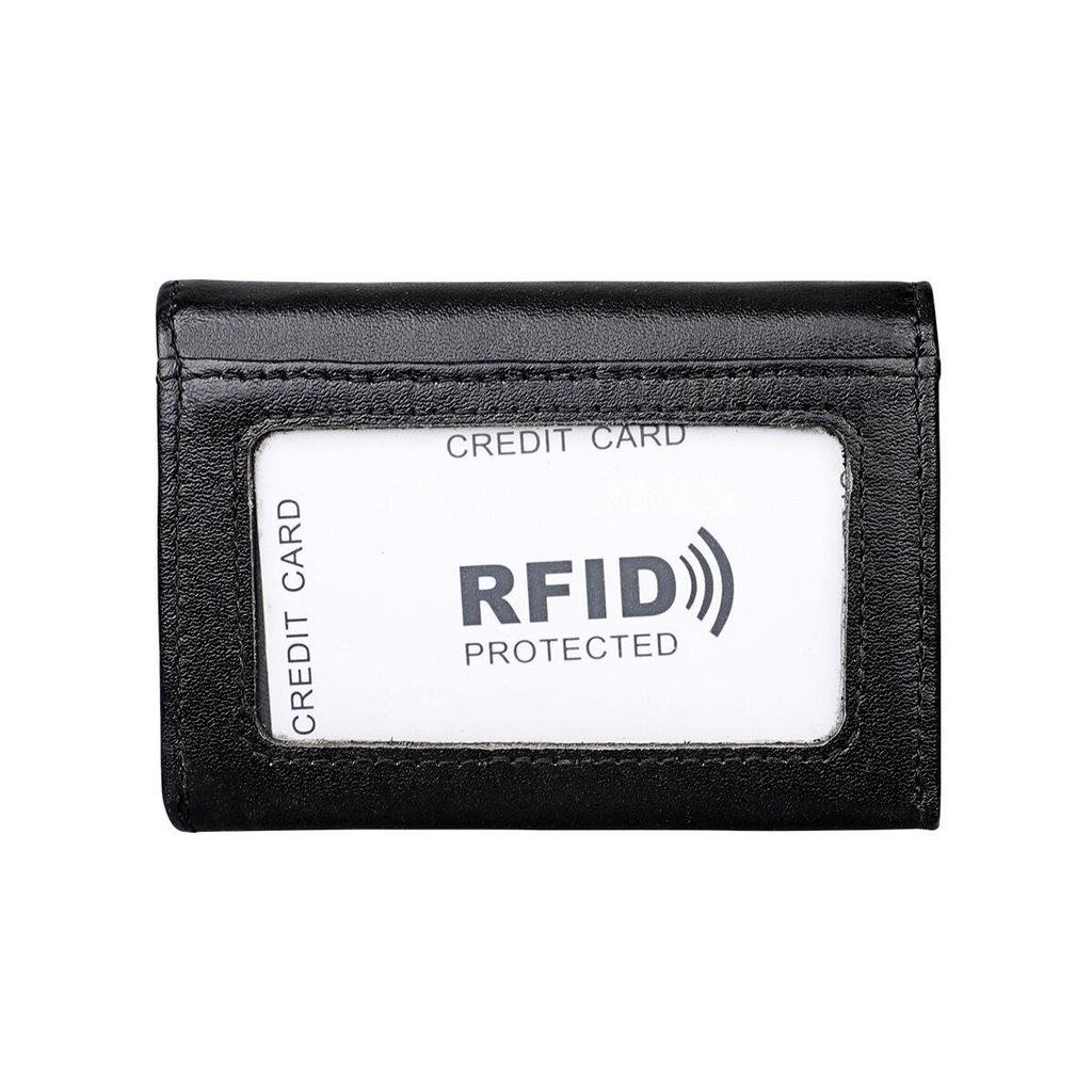 High Quality Mens and Womens Leather Zipper Coin Purse ID Card Holder Anti-magnetic RFID Anti-theft Credit Card Pouches Small Wallet