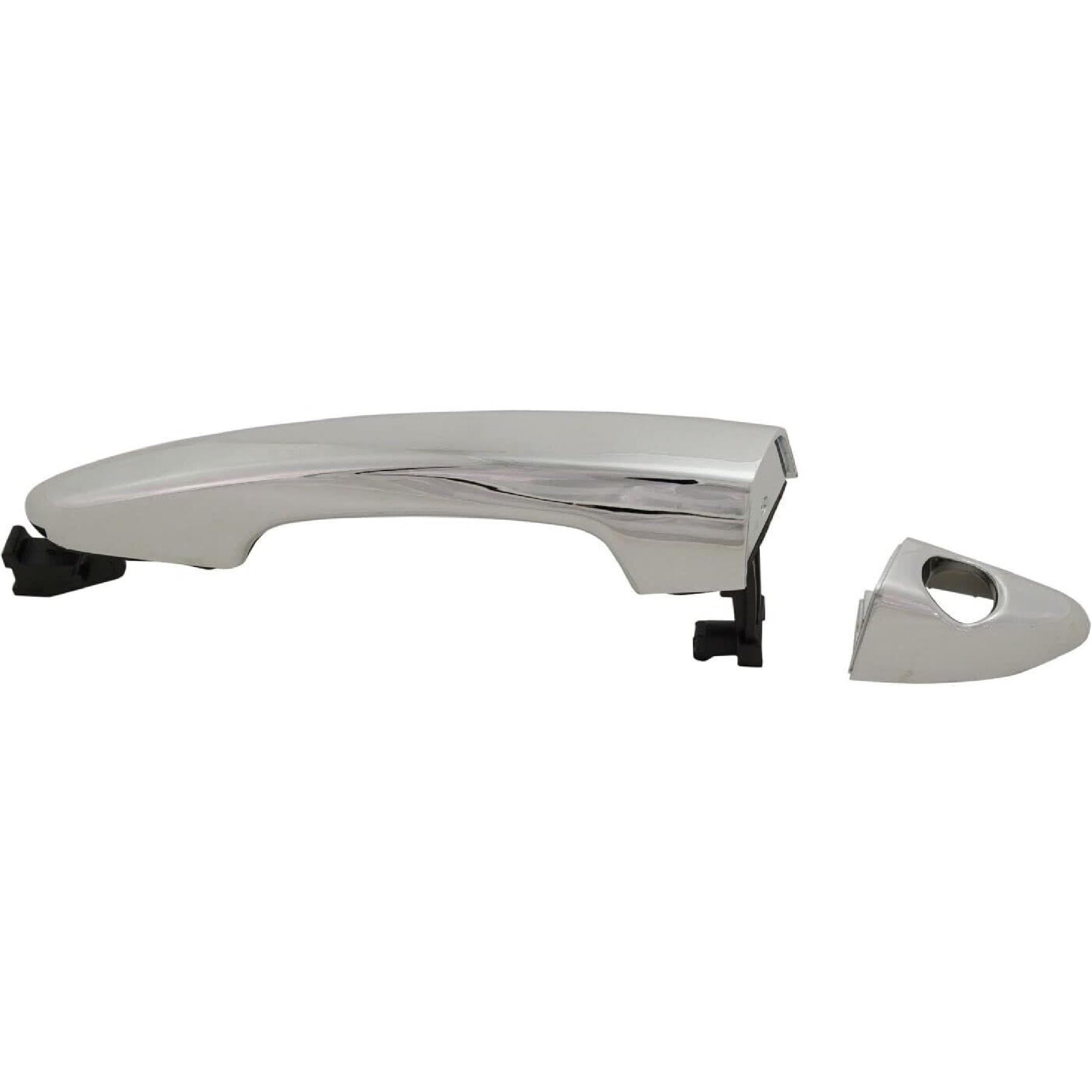 

Exterior Chrome Front Driver/Left Side Door Handle with Key Hole with Cap Assembly Compatible with Hyundai Sonata 2015-2019 Replace 82651C1110,