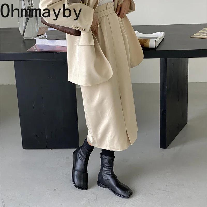 Podzimní dámské štíhlé krátké boty, módní zadní zipy, ploché kotníkové boty, pohodlné měkké kožené dámské boty