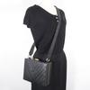 CHANEL Chevron COCO Mark Shoulder Bag V stitch vintage black lambskin Women Used