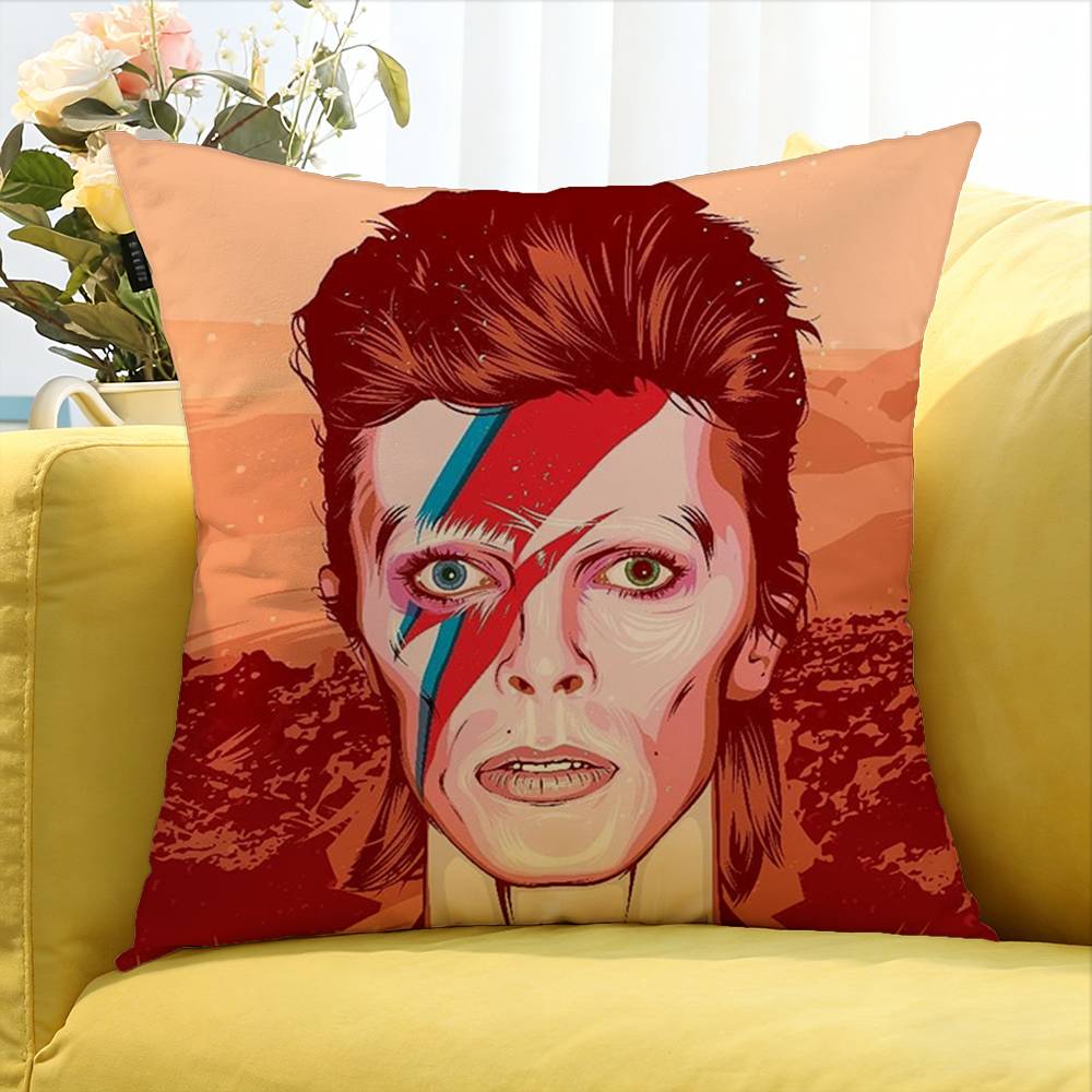 For DDavidS BBowieS World Various Sizes Square Pillow Case For Car Home Bedchamber Decor