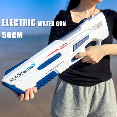 43-56cm Hračka do bazénu Integrovaná Manuální a Automatická Vodní pistole Elektrická Vodní pistole Automatická Nasávací Vodní pistole se Světelným Hračkovým Dělem