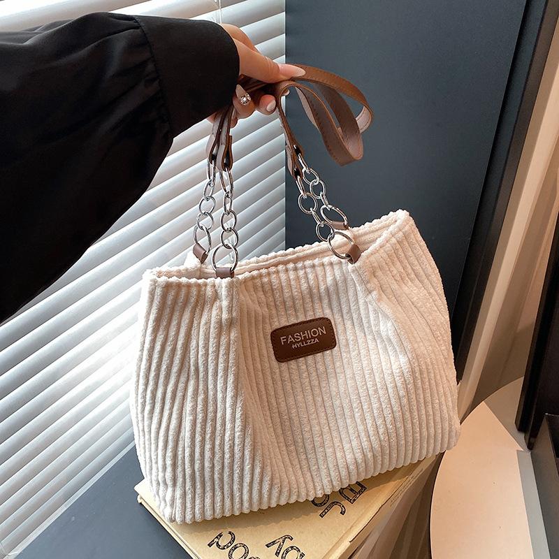 

Бархатная сумка-цепочка большой вместимости, сумка под мышкой, сумка-тоут, женская сумка, тренд осени 2025, сумка для плеча для поездок на работу, взрыв белый