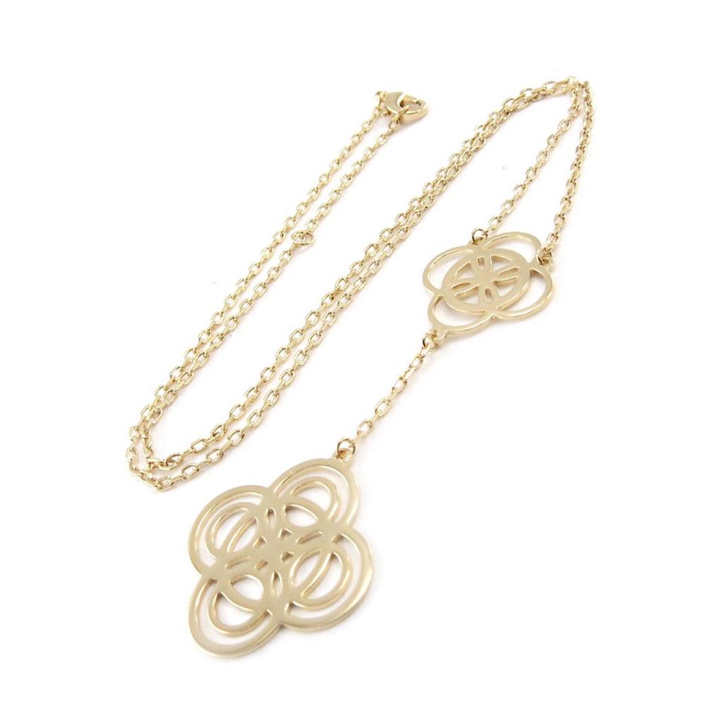 Les Trésors De Lily [J0871] - Gold Plated Necklace 'Choreography'