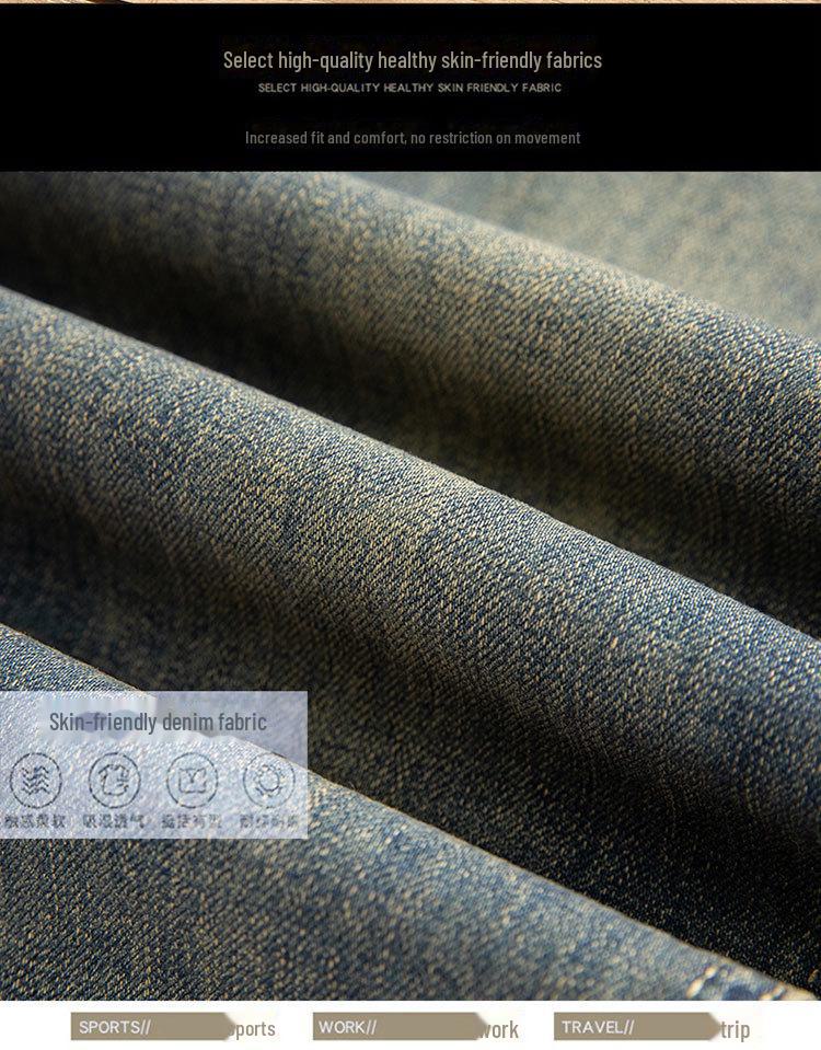 2024 Pánské Slim Fit Světlé Retro Elastické Džíny – Trendy a Všestranné