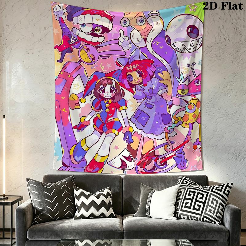 Psychedelic Pop Art Circus Tapestry Fashion Print Background Cloth Homestay Soft Decoration Tapestry Gift Soft