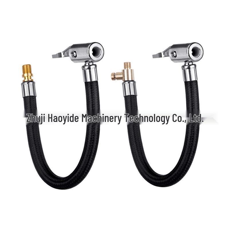 Quick-Inflate Tire Pump Nozzle Connector with Pressure Lever Silver Lever 160mm