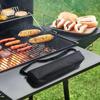 Oxford Cloth Grill Utensil Storage BBQ Tools Barbecue Bag for Outdoor Barbecue Foldable Grilling Bag for Camping and Hiking BBQ
