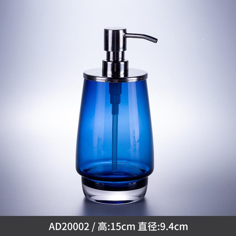 

Легкие роскошные стеклянные туалетные принадлежности Креативный синий дозатор для мыла/ваза для ванной комнаты в отеле Бутылка для мыла для рук Современные аксессуары для ванной комнаты для дома