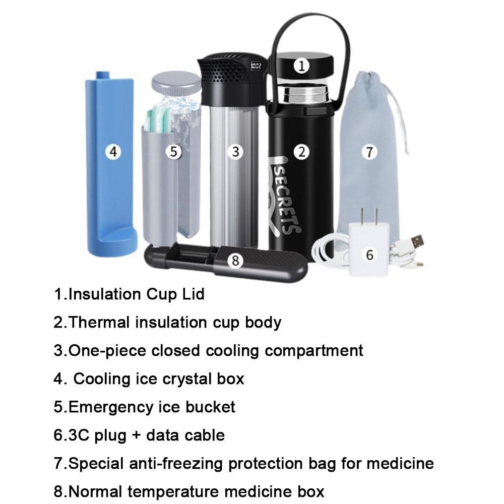 LCD Digital Display Insulin Refrigerated Cup Portable Design Insulin Cooler Box  Drug Storage