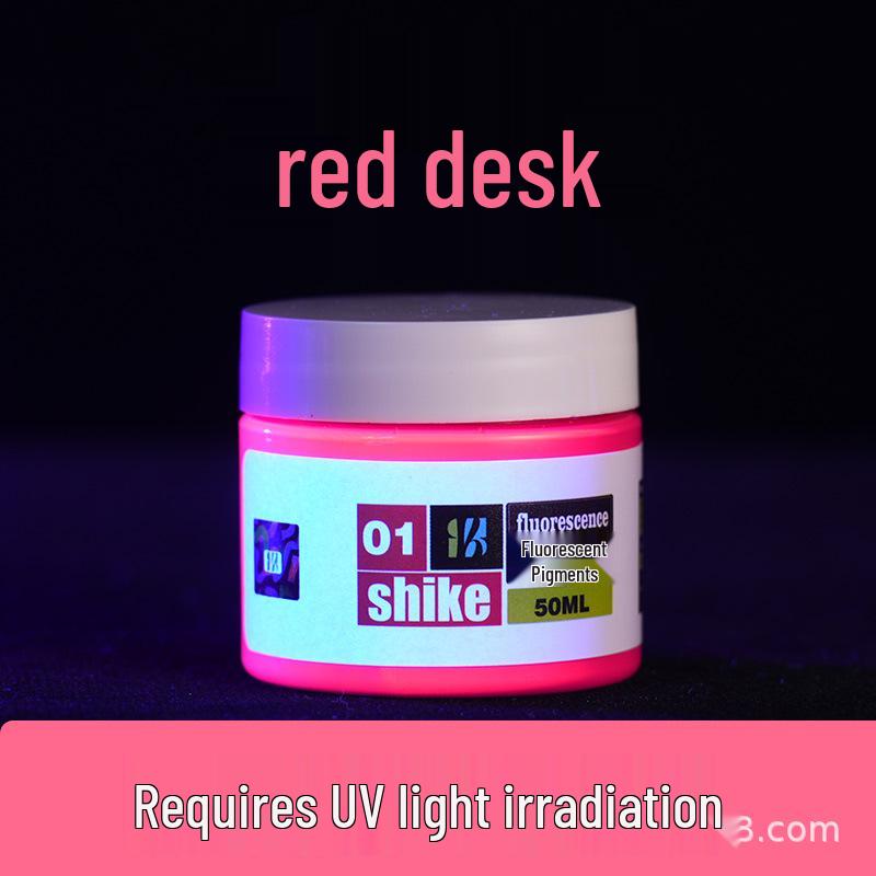 Fluorescent Acrylic Graffiti Paint - Glows Under Blacklight for Festival and Party Art 50ml