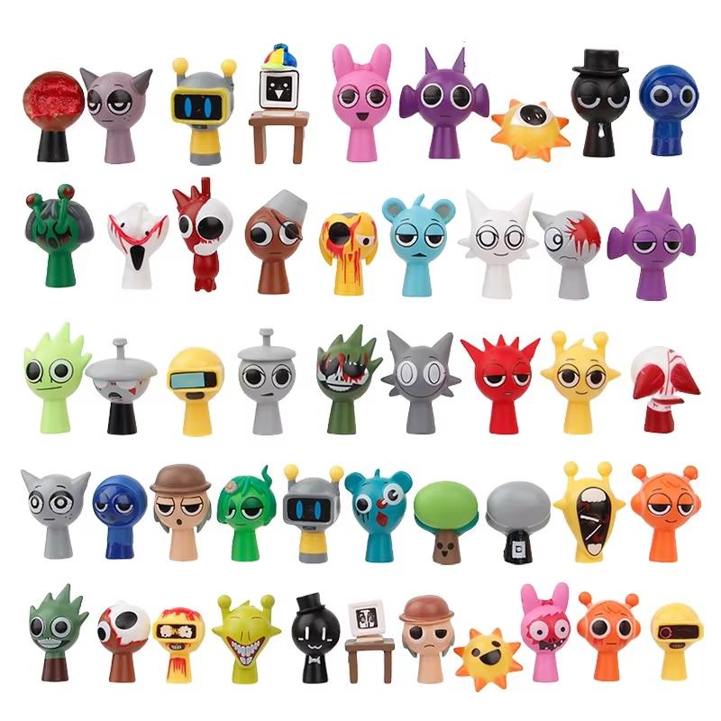 48 шт./компл. Мини-фигурка Sprunki, игрушка из мультфильма Sprunki Wenda, модель куклы, фигурки, детский подарок