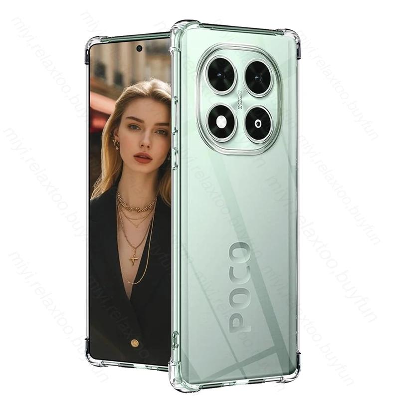 

Прозрачный чехол Anti-Yellower Crystal Clear для Xiaomi Poco X7 X6 Pro X5 M6 M5 F6 C75 C65 4G 5G Прозрачный ударопрочный тонкий мягкий чехол из ТПУ For POCO C55 чистый