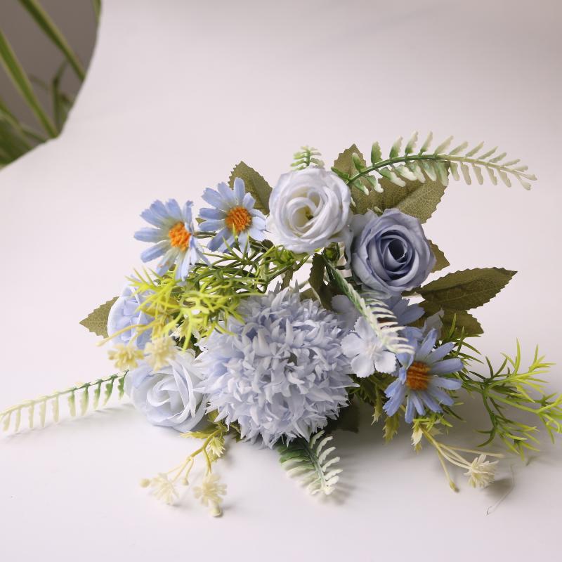 1 Stück Kunstblume Hochzeit Zuhause Schlafzimmer Dekoration Brautstrauß Hortensien Vase für Außen