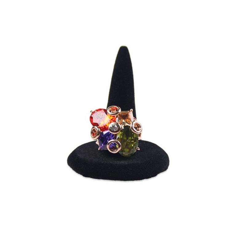 

Black Flocking Resin Ring Display Stand for Jewelry Storage