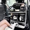Panda Car Organizer: Multifunctional Hanging Storage, Cute Cartoon Interior Protective Pad