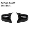 Exterior Rearview Side Mirror Housing Shell Cap Carbon Fiber Pattern Gloss Black Side Door Mirror Cover For Tesla Model Y 3