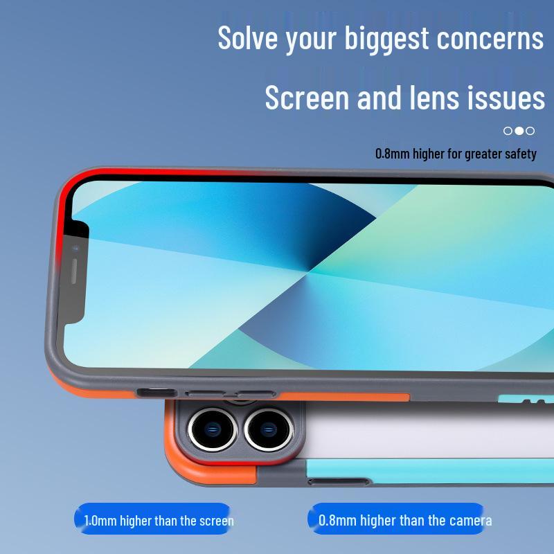 Custodia in Silicone per Apple 16 Pro Max con Cornice Color Block e Protezione Anti-urto per iPhone 16.