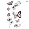 Waterproof Temporary Tattoo Stickers Black Butterfly Rose Transfer Flash Tatoo