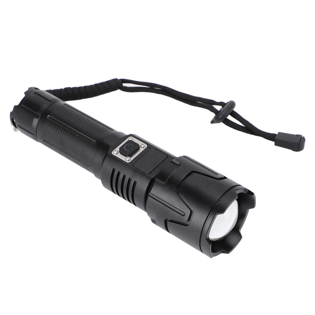 Super Bright Flashlight 3 Modes Zoomable IPX4 Waterproof Rechargeable LED Handheld Flashlight with L