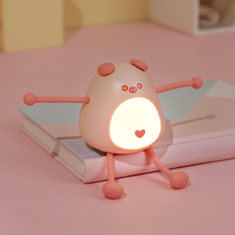 Cartoon Night Light Mini DIY Table Reading Lamp Novel Animal Desktop Decorative Ornaments Lamp Bedroom Decor Gifts For Children