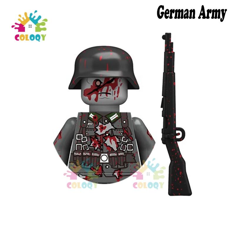 Kids Toys WW2 Military Army Sets Building Blocks Soviet US China Soldiers Mini Action Figures Medal Toys For Kids Birthday Gifts