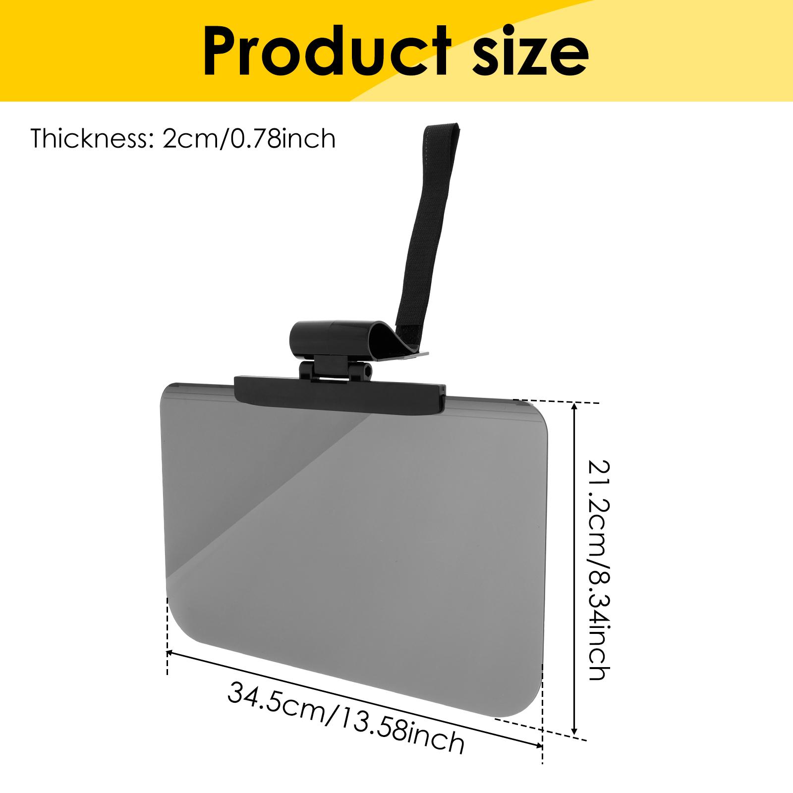 

Sun Visor Extender PC Anti-dazzle Mirror Visor Extension Reduce Visual Fatigue Car Sunshade Soften Sunlight Protective Glasses