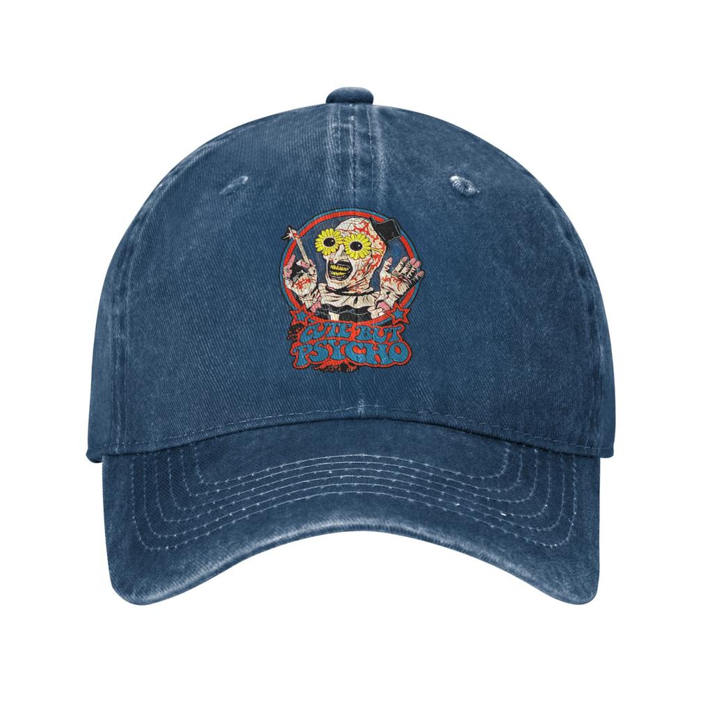Cute But Psycho Terrifier Baseball Caps Fashion Distressed Denim  Headwear Unisex Outdoor Travel  Adjustable Fit Hats Cap